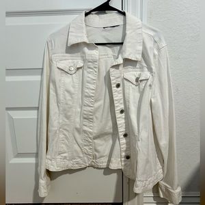 White/ cream colored jean jacket